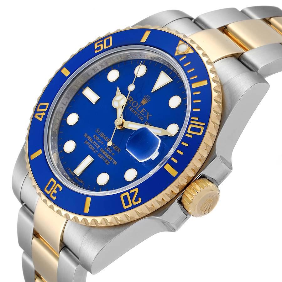 Rolex Submariner Steel Yellow Gold Blue Dial Mens Watch 116613 For Sale 1