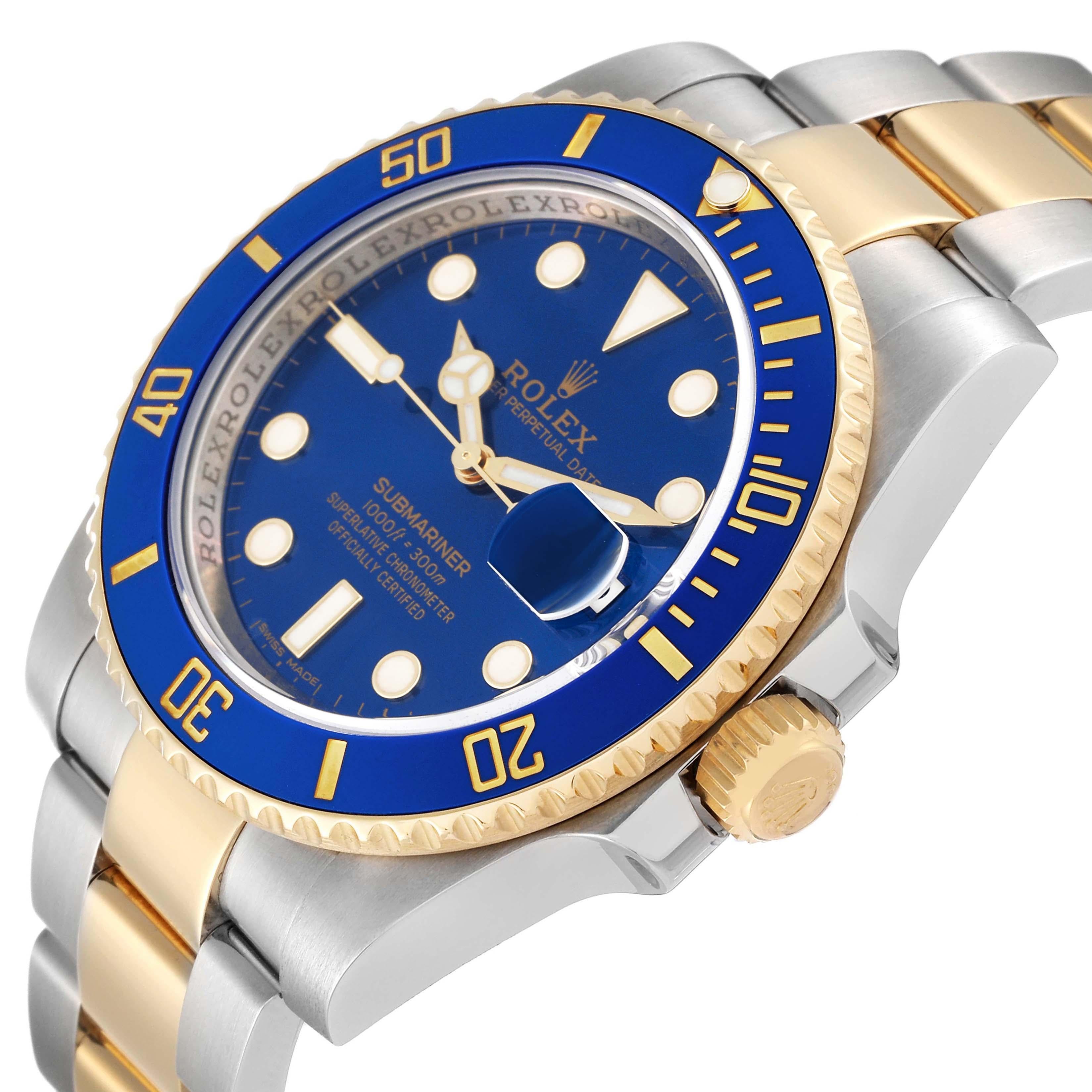 Rolex Submariner Steel Yellow Gold Blue Dial Mens Watch 116613 2