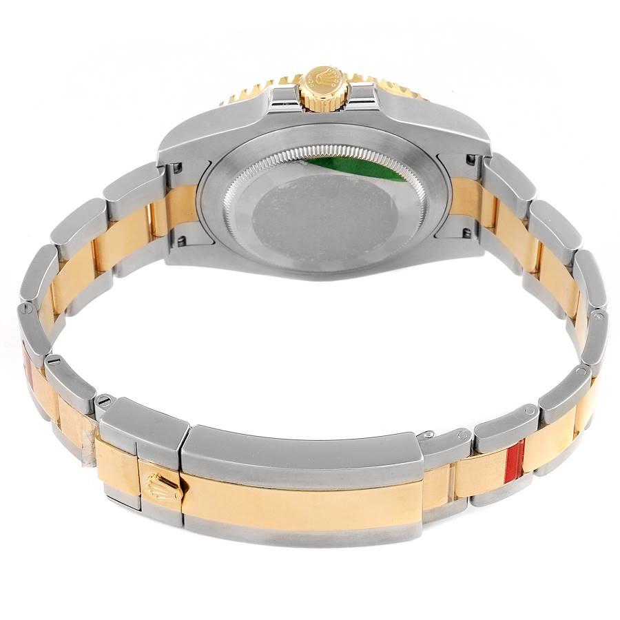 Rolex Submariner Stahl Gelbgold Blau Zifferblatt Herrenuhr 116613 Ungetragen im Angebot 4