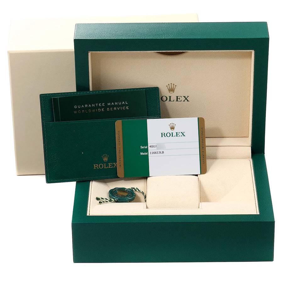 Rolex Submariner Stahl Gelbgold Blau Zifferblatt Herrenuhr 116613 Ungetragen im Angebot 6