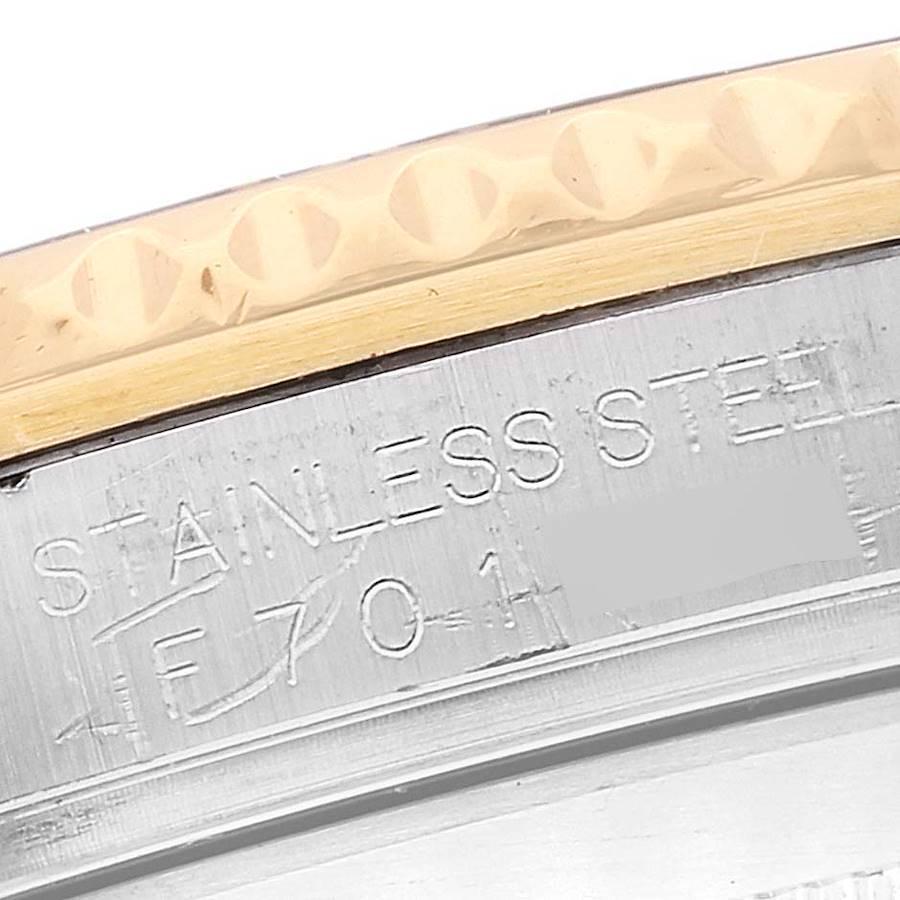 Men's Rolex Submariner Steel Yellow Gold Diamond Sapphire Serti Dial Mens Watch 16613