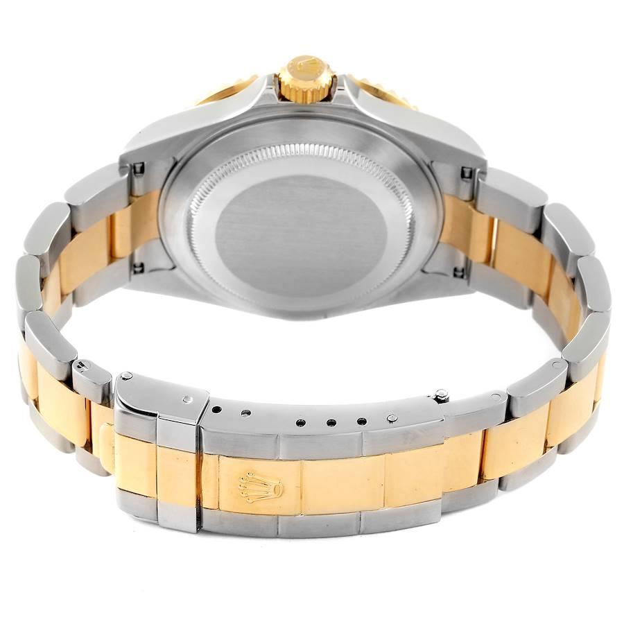 Rolex Submariner Steel Yellow Gold Diamond Sapphire Serti Dial Mens Watch 16613 2