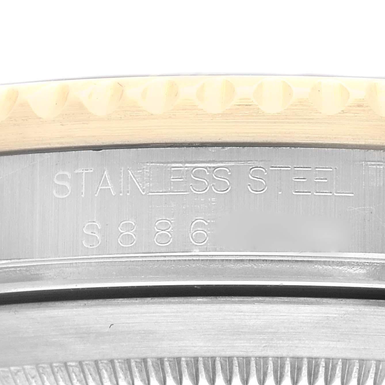Men's Rolex Submariner Steel Yellow Gold Diamond Serti Dial Mens Watch 16613