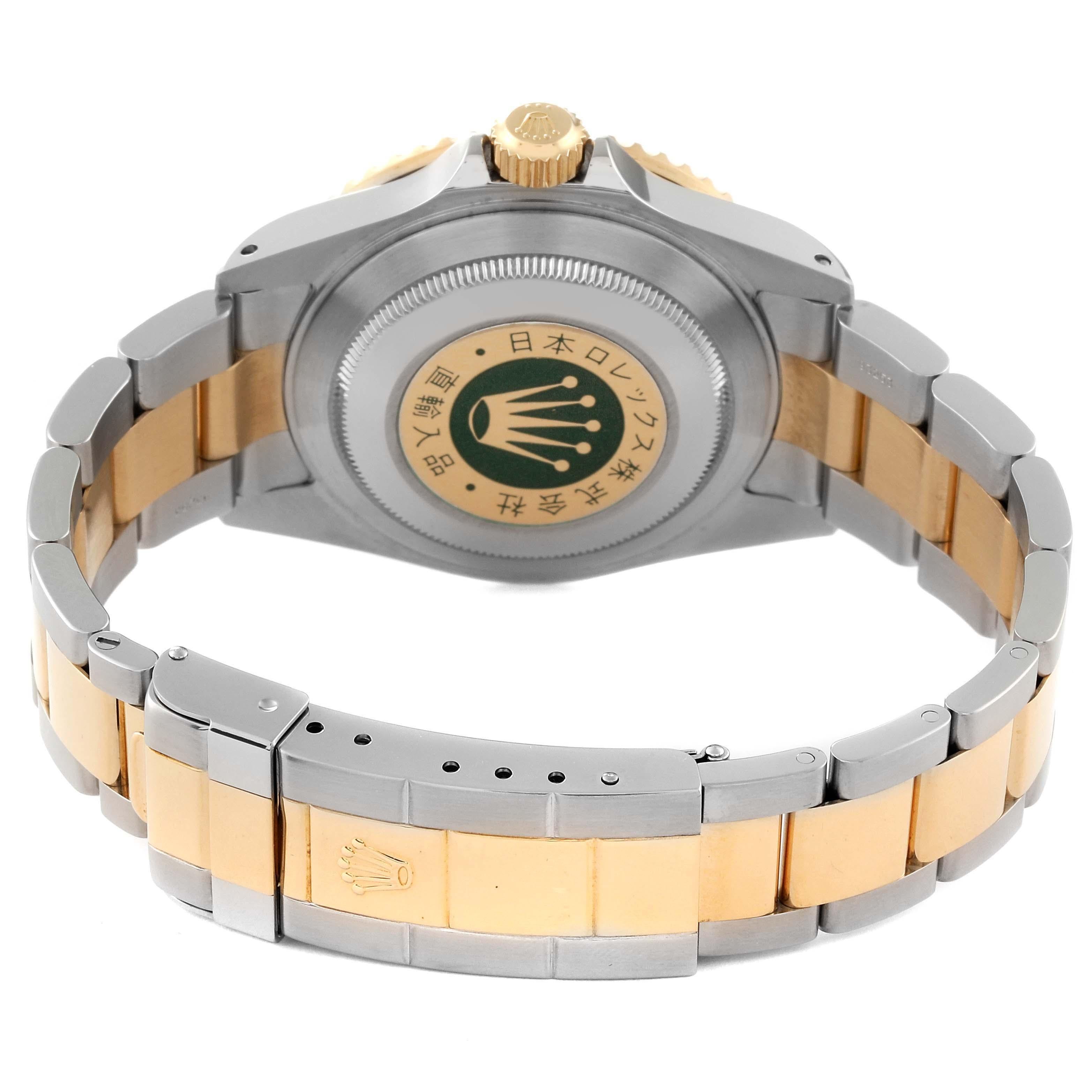 Rolex Submariner Steel Yellow Gold Diamond Serti Dial Watch 16613 Unworn NOS For Sale 4