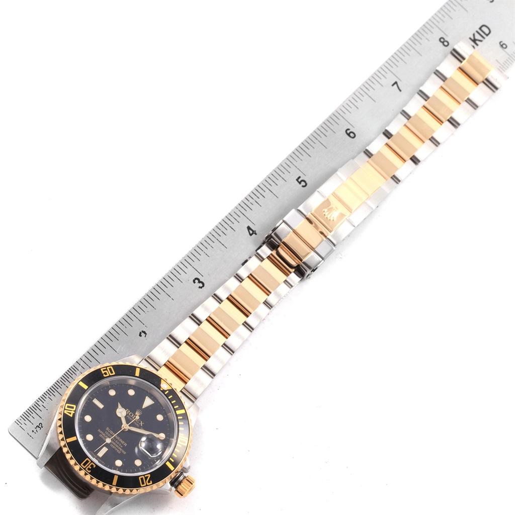 Rolex Submariner Steel Yellow Gold Men's Watch 16613 Box Papers For Sale 8