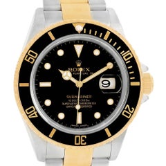 Rolex Submariner Steel Yellow Gold Men's Watch 16613 Box Papers