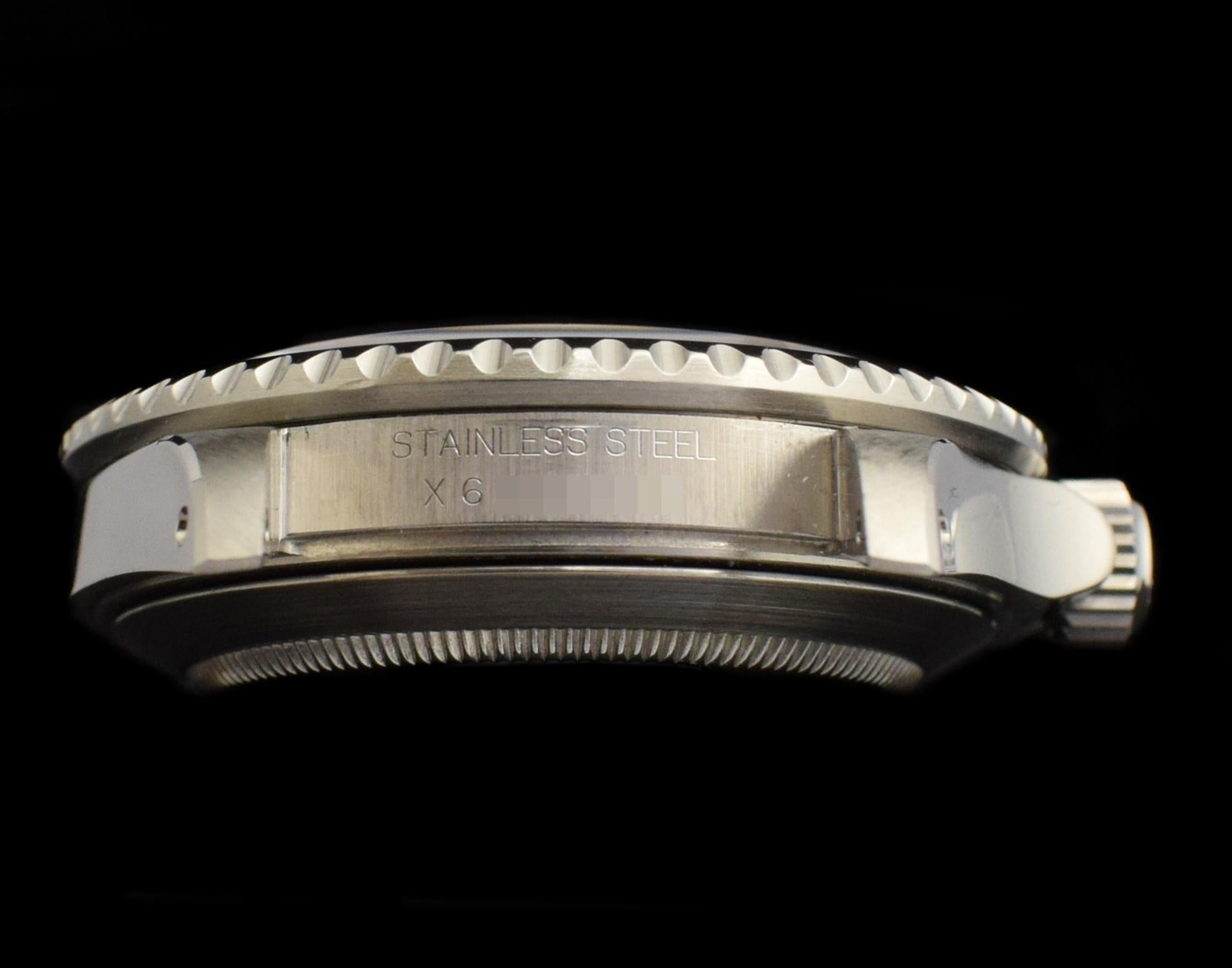 Montre automatique Rolex Submariner Tiffany & Co. 16610 en acier avec boîte en papier, 1991 4