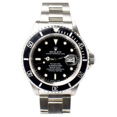Rolex Submariner Tiffany & Co. 16610 Steel Automatic Watch w/Paper Box Set, 1991