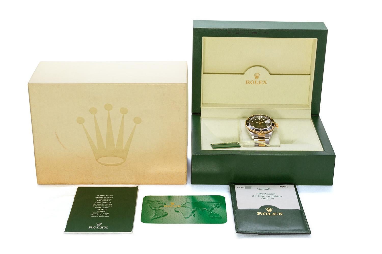 Rolex Submariner Two-Tone 18k Yellow Gold & Stainless Steel 16613 Box & Papers 2