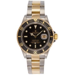 Used Rolex Submariner Two-Tone 18k Yellow Gold & Stainless Steel 16613 Box & Papers