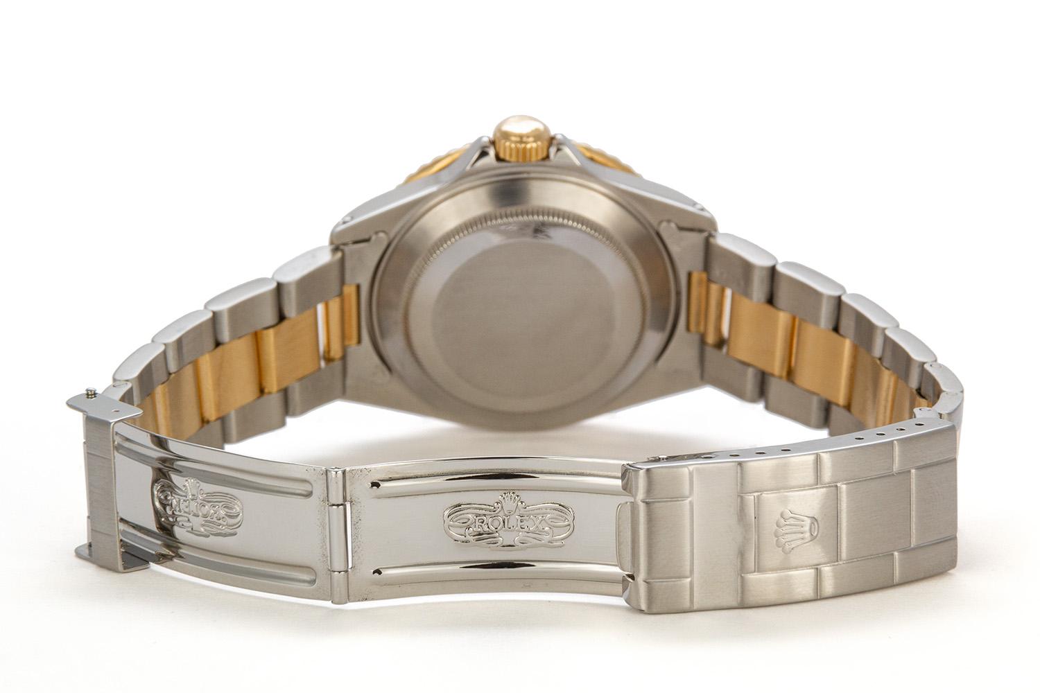 Men's Rolex Submariner Two-Tone 18 Karat Yellow Gold and Stainless Steel Watch 16613