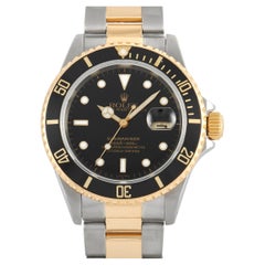 Rolex Submariner Two-Tone Black Dial Watch 16613