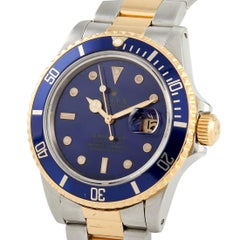 Rolex Submariner Two-Tone Blue Dial Watch 16803