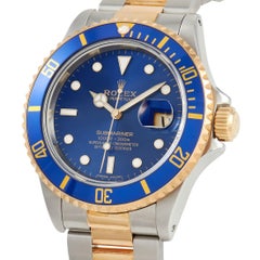 Rolex Submariner Two-Tone Blue Dial Watch 16803