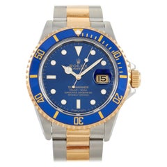 Rolex Submariner Two-Tone Blue Dial Watch 16803