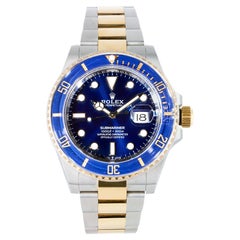 Montre-bracelet Submariner bicolore bleue Rolex