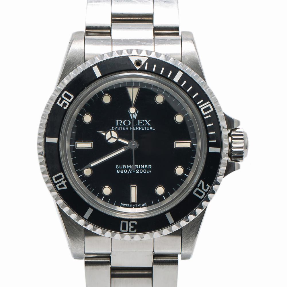 Rolex Submariner Vintage 5513 9.7 Million Serial Unpolished 2 Liner Watch In Excellent Condition In Miami, FL