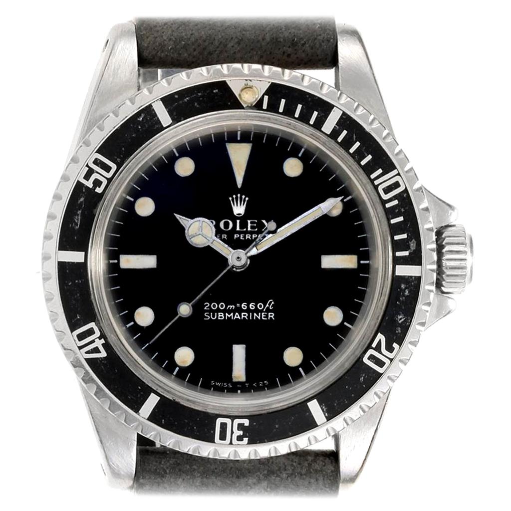 Rolex Submariner Vintage Stainless Steel Automatic Men's Watch 5513 For Sale