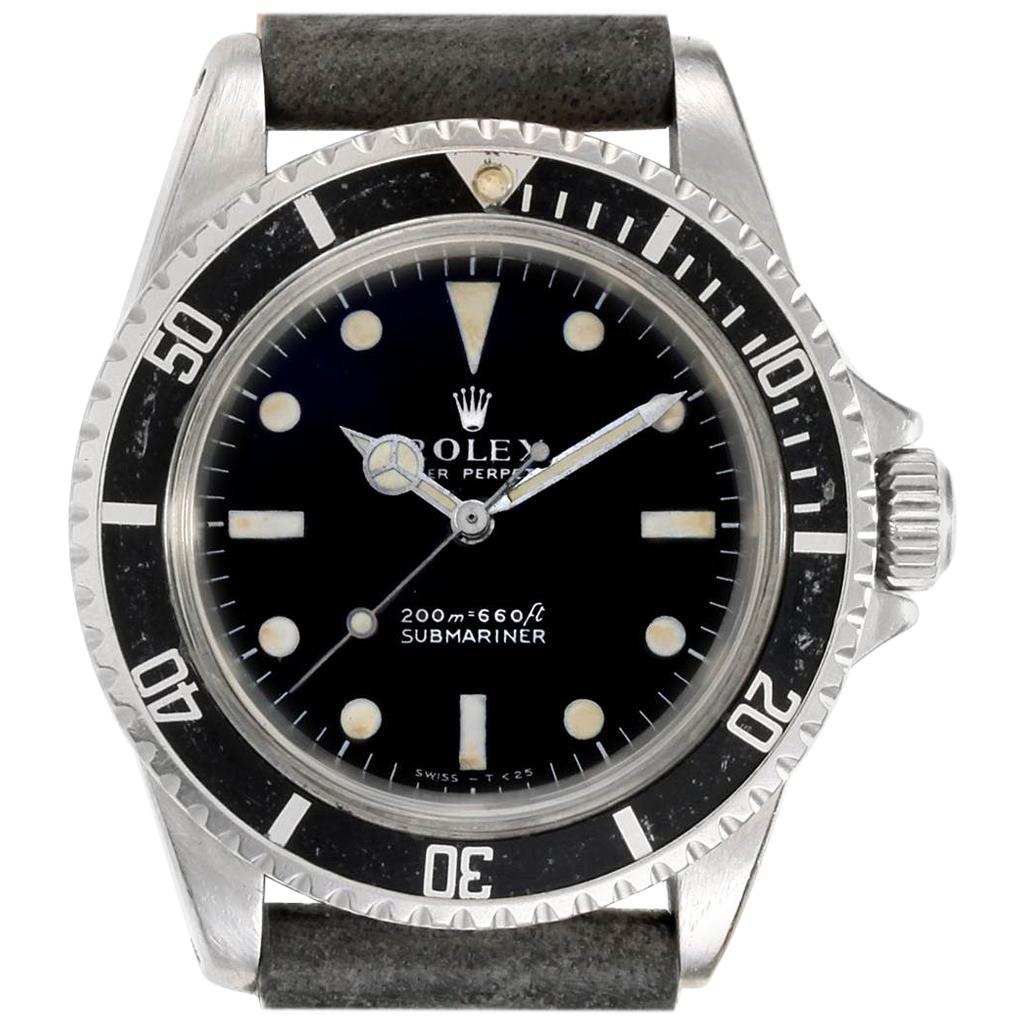 Rolex Submariner Vintage Stainless Steel Automatic Men's Watch 5513 For Sale