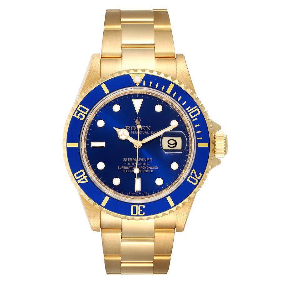 Rolex Submariner Yellow Gold Blue Dial 