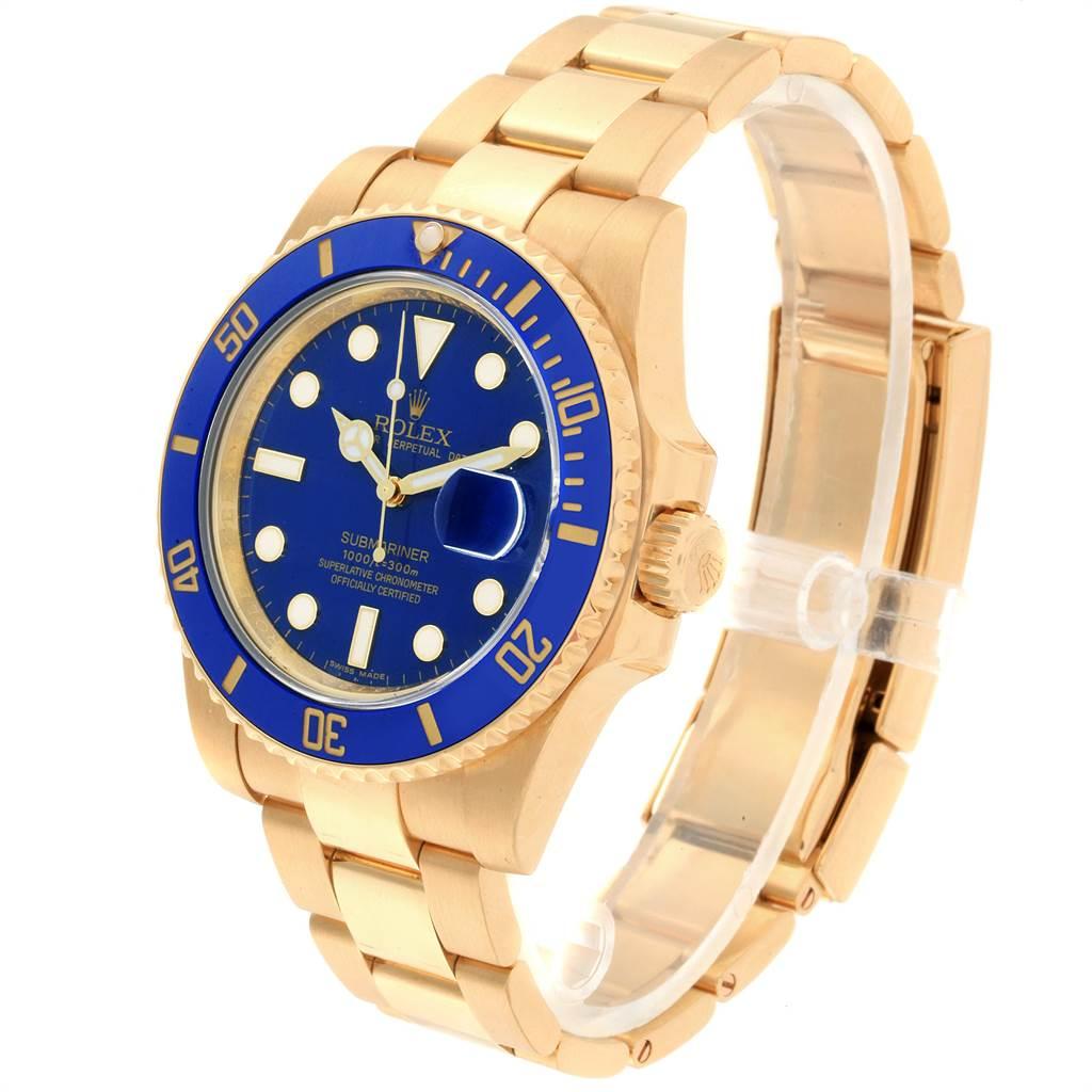 gold and blue rolex