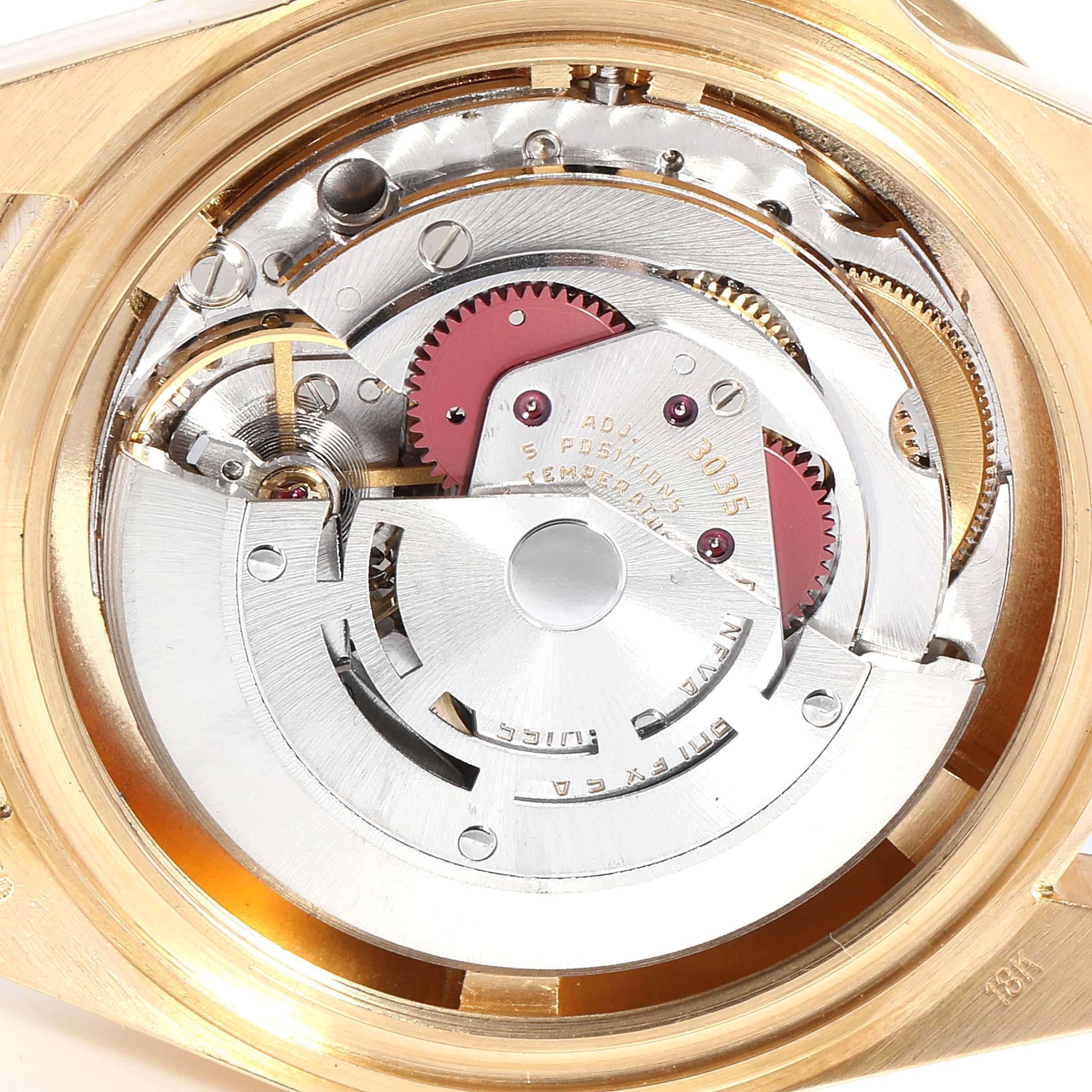 Men's Rolex Submariner Yellow Gold Diamond Sapphire Serti Dial Watch 16808
