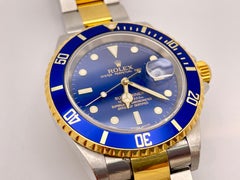 Rolex Submariner 16613 Two-Tone Gold & Steel Blue Dial Automatic Men's Watch