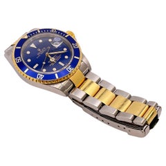 Rolex Submariner 16613 Two-Tone Gold & Steel Blue Dial Automatic Men's Watch