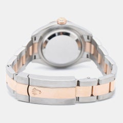 Rolex Sundust Diamond 18k Everose Gold Edelstahl Datejust Armbanduhr 28 mm