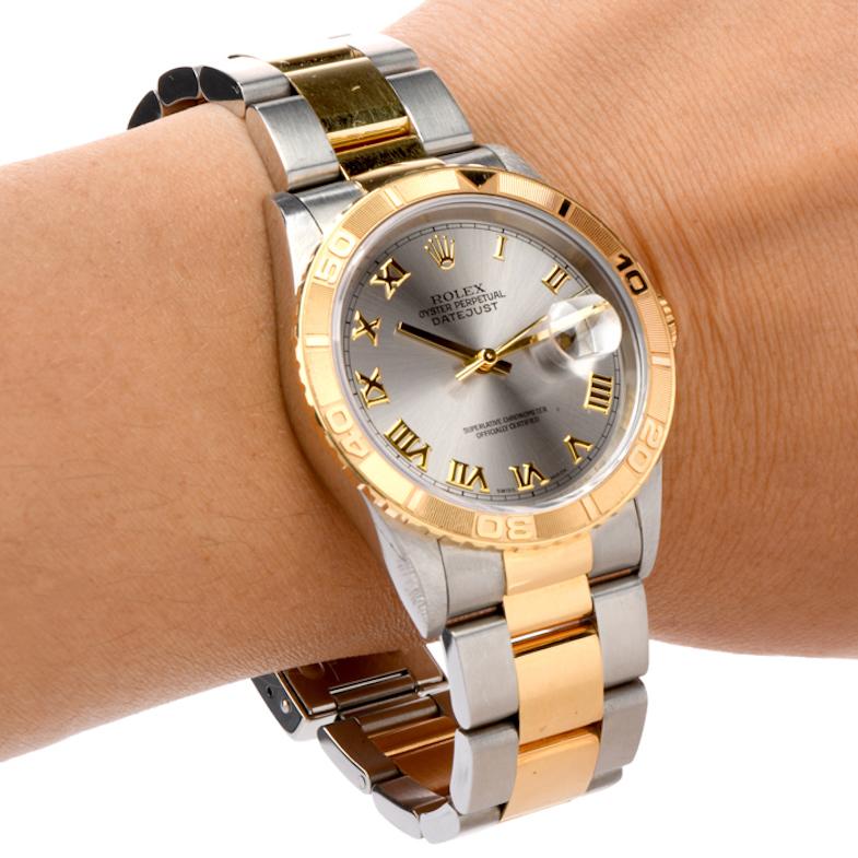 Women's or Men's Rolex Thunderbird  Datejust Turn-o-graph Ref. 16263 Steel and Gold Watch
