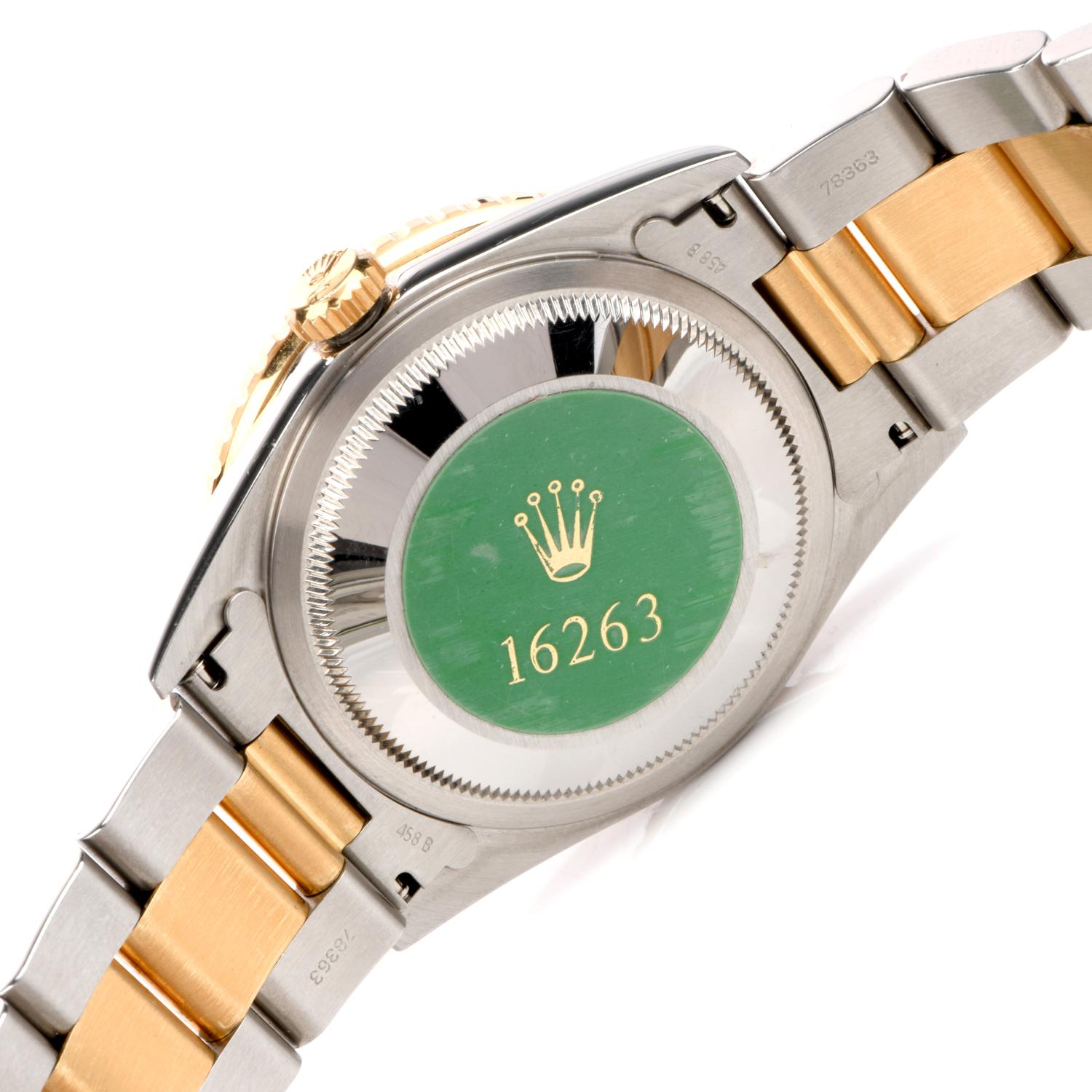 Rolex Thunderbird Datejust Turn-O-Graph Ref. 16263 Steel & Gold Watch In Excellent Condition In Miami, FL