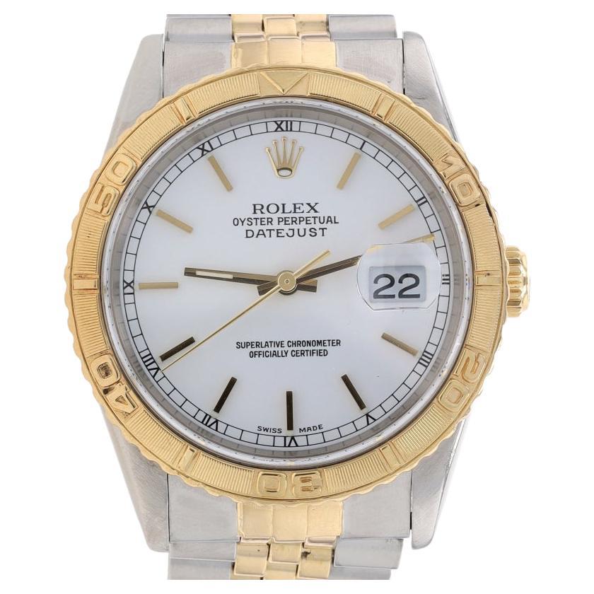 Rolex Thunderbird Datejust Men's Wristwatch 16263 Stainless & 18k Gold 1Yr Wnty For Sale