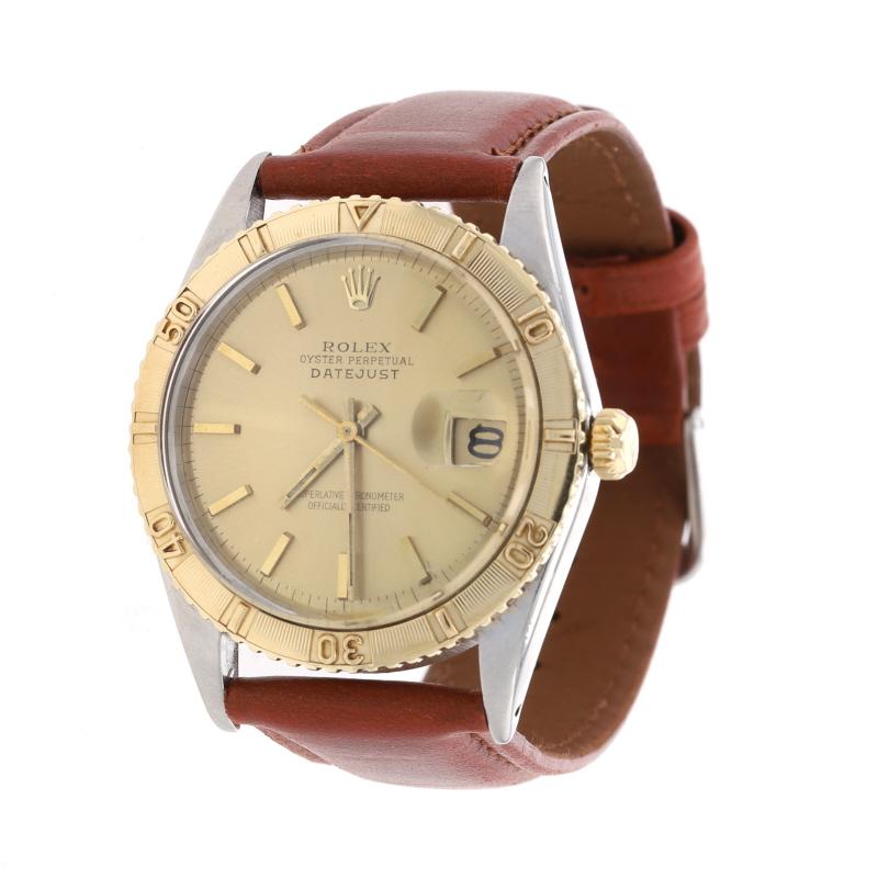 Rolex Thunderbird Reloj de pulsera para hombre 1625 - Oro de 18 quilates y cuero inoxidable 1 año de garantía en Excelente Estado en Greensboro, NC