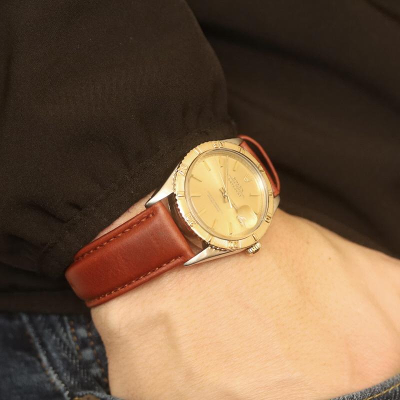De los hombres Rolex Thunderbird Reloj de pulsera para hombre 1625 - Oro de 18 quilates y cuero inoxidable 1 año de garantía