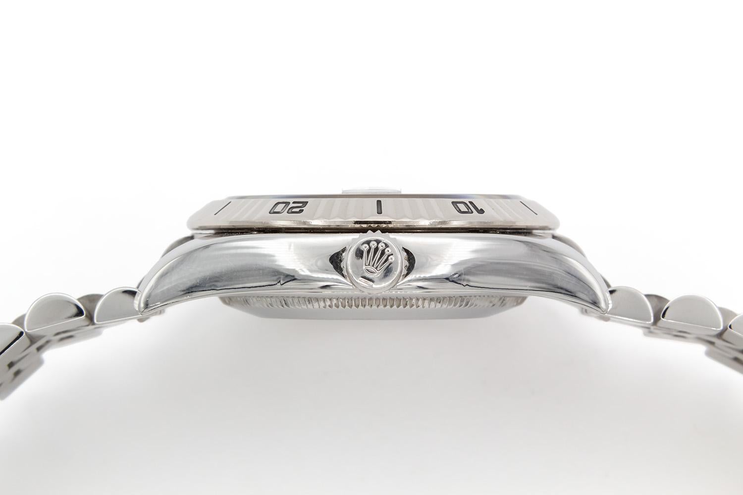 Rolex Thunderbird Turn-O-Graph Datejust Blue Dial Stainless Steel 116264 B&P 2