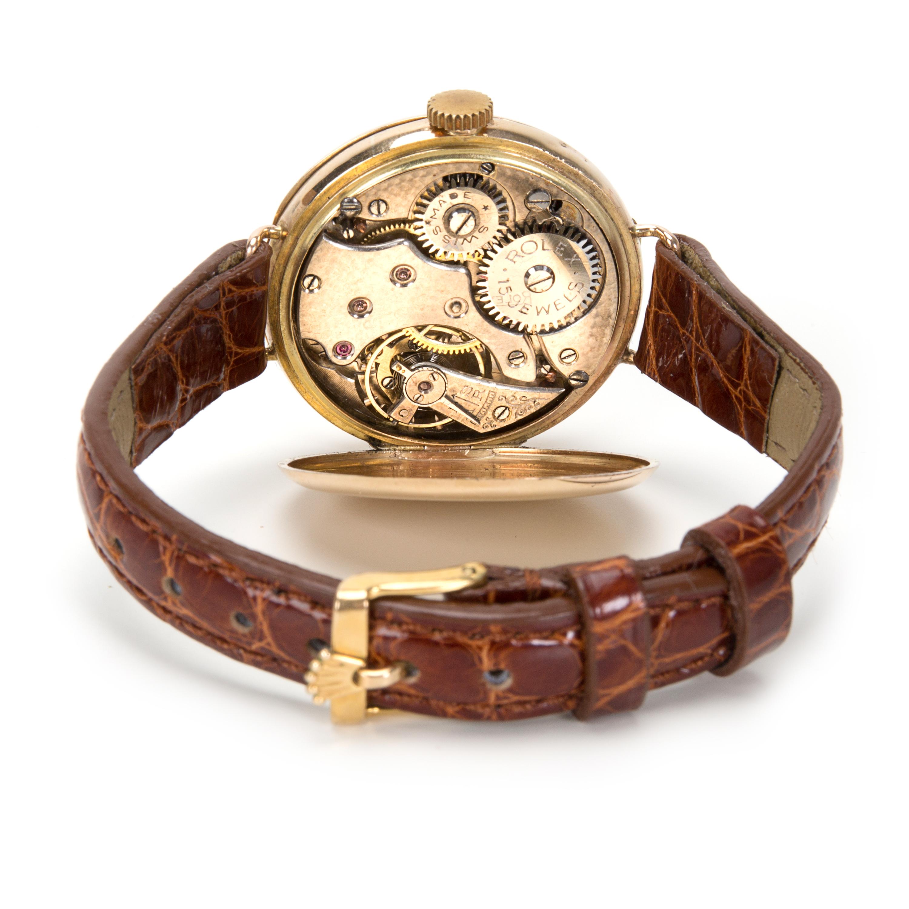 Rolex Trench 754901 Vintage Unisex Watch in 9 Karat Yellow Gold 2