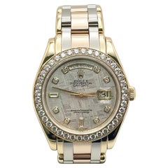Rolex Tridor Masterpiece 18948 Meteorite Diamond Dial Bezel 18K Gold Box Paper
