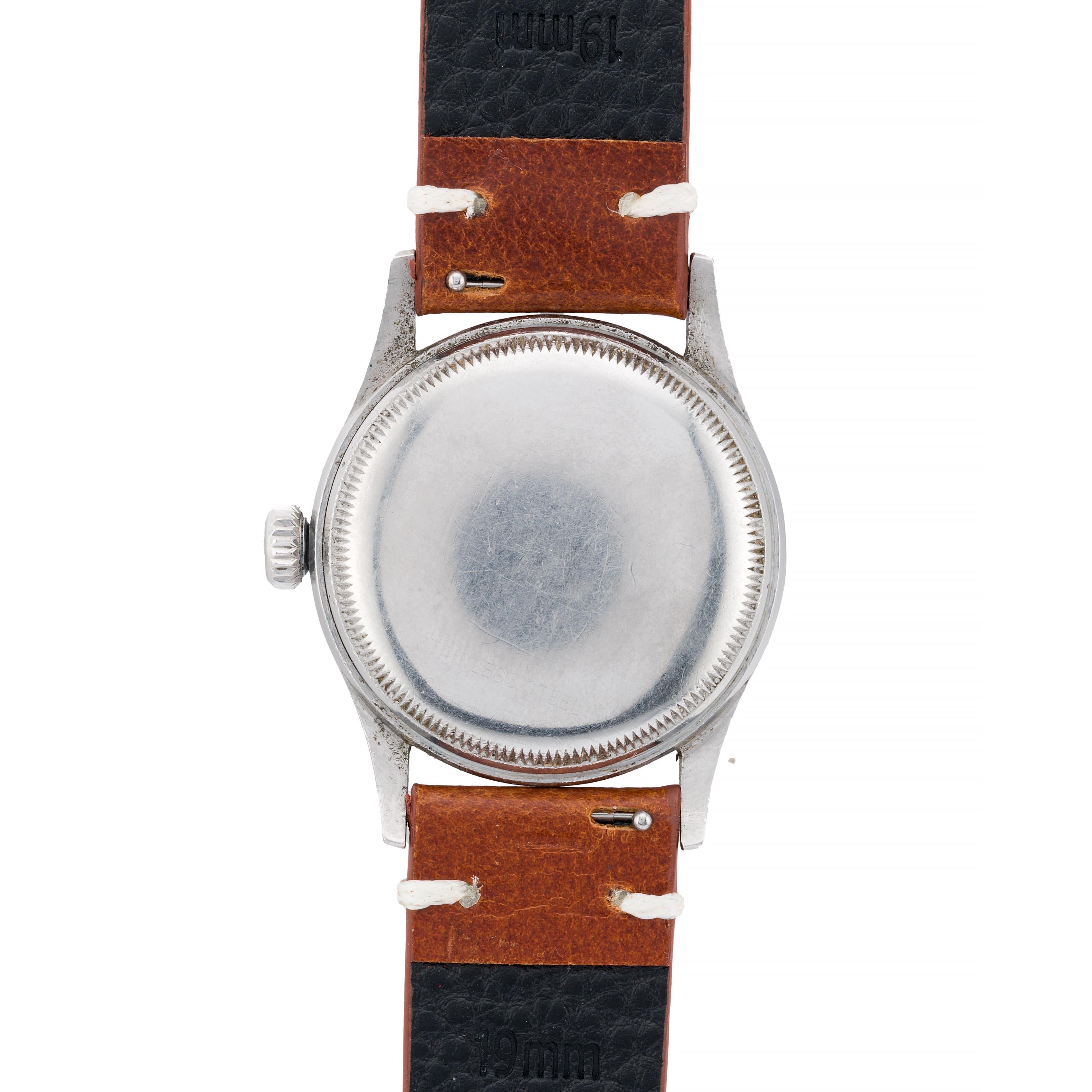 Rolex Tropical Patina Vintage Oyster Perpetual Ref 6332 Stepped Dial en vente 1