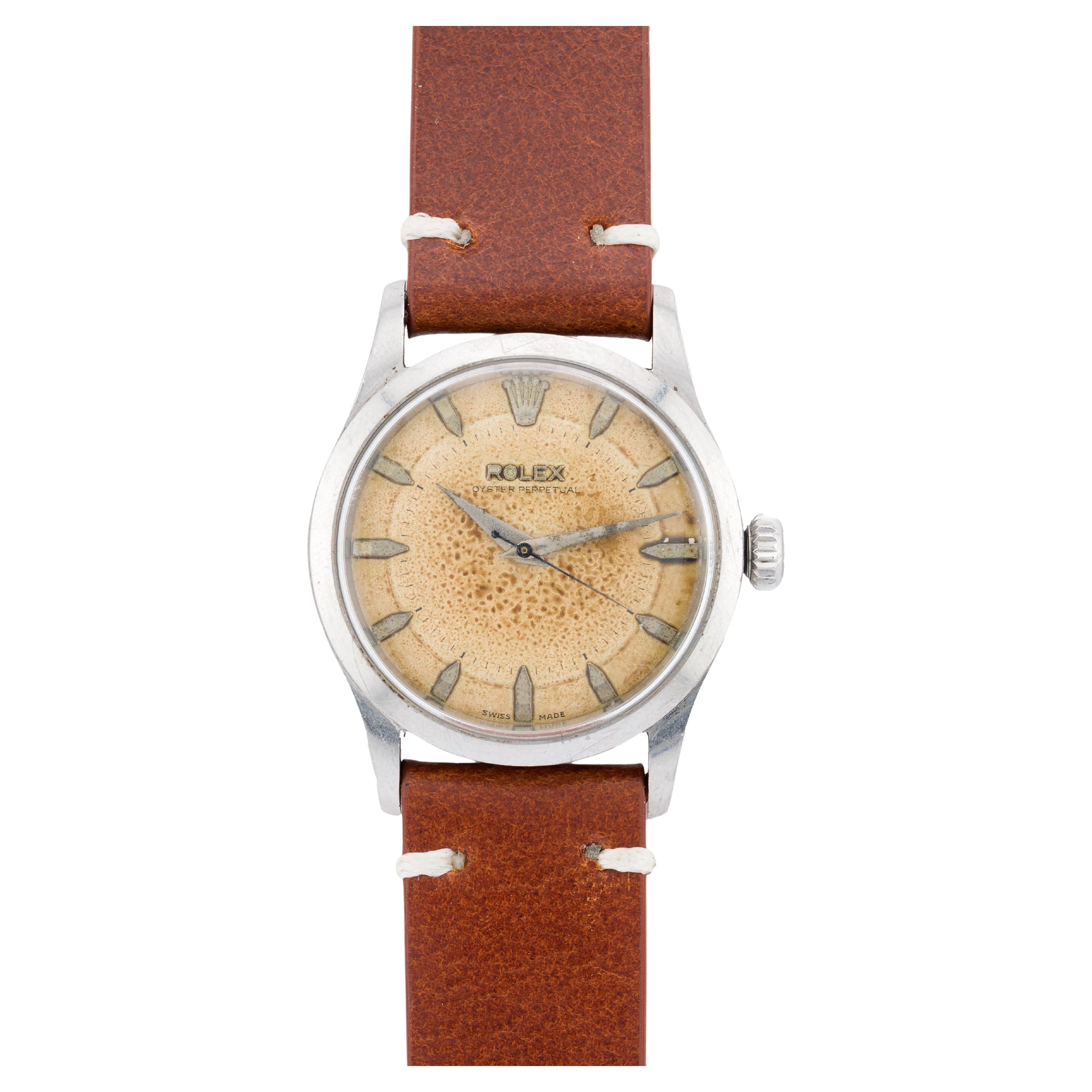 Rolex Tropical Patina Vintage Oyster Perpetual Ref 6332 Stepped Dial
