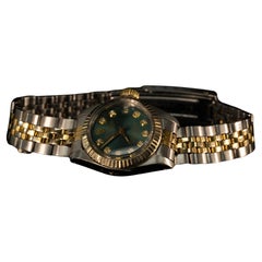 Rolex Tudor Princess DateJust Oysterdate Teal Diamond Dial Two Tone Ref. 92313