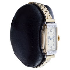 Rolex Tudor Two Tone Ladies Art Deco Watch circa 1940's with Original Bracelet