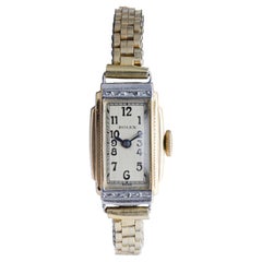 Rolex Tudor Two Tone Ladies Art Deco Watch circa 1940 con bracciale originale