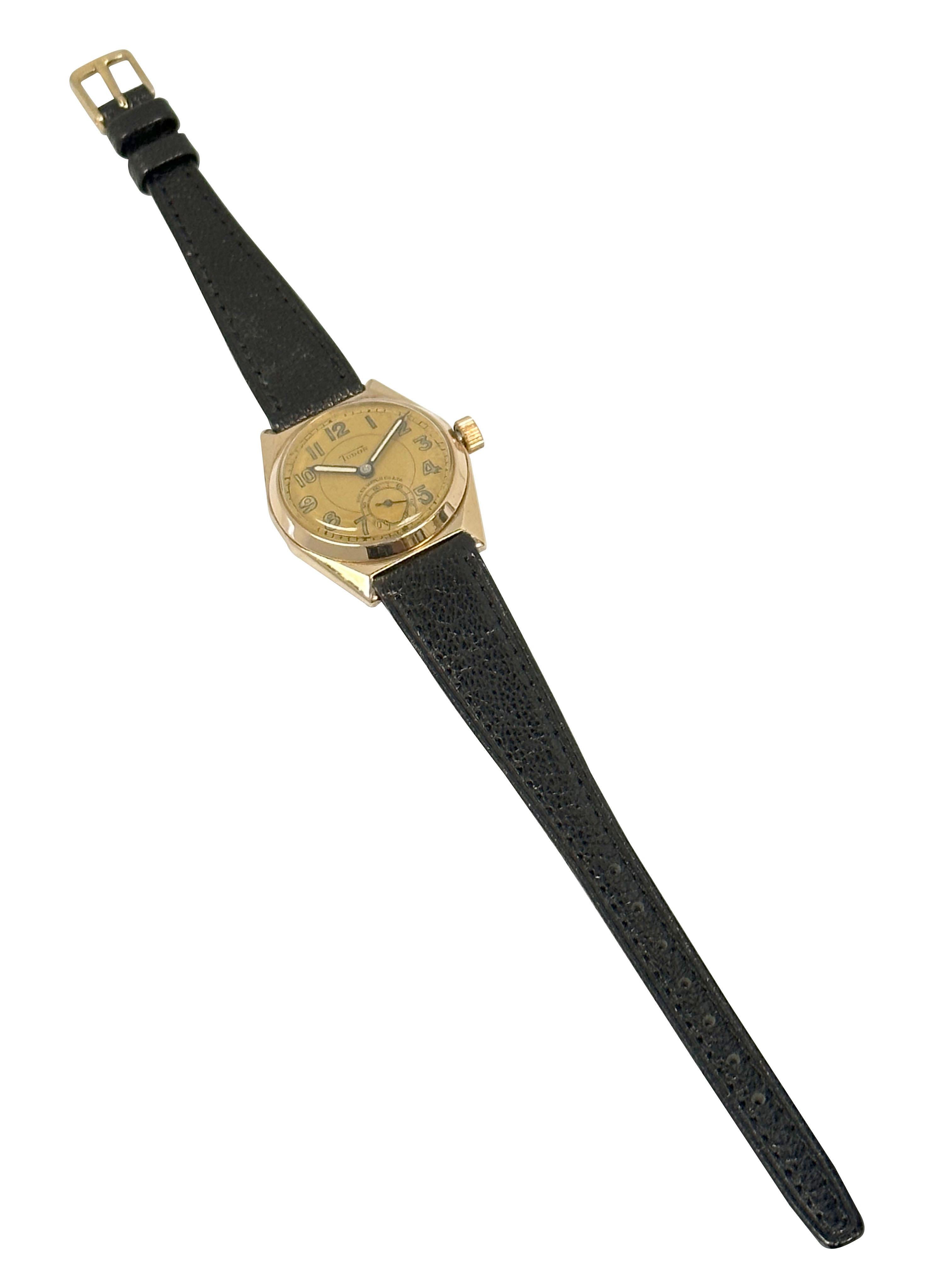 Rolex Montre-bracelet Tudor vintage en or rose Unisexe en vente