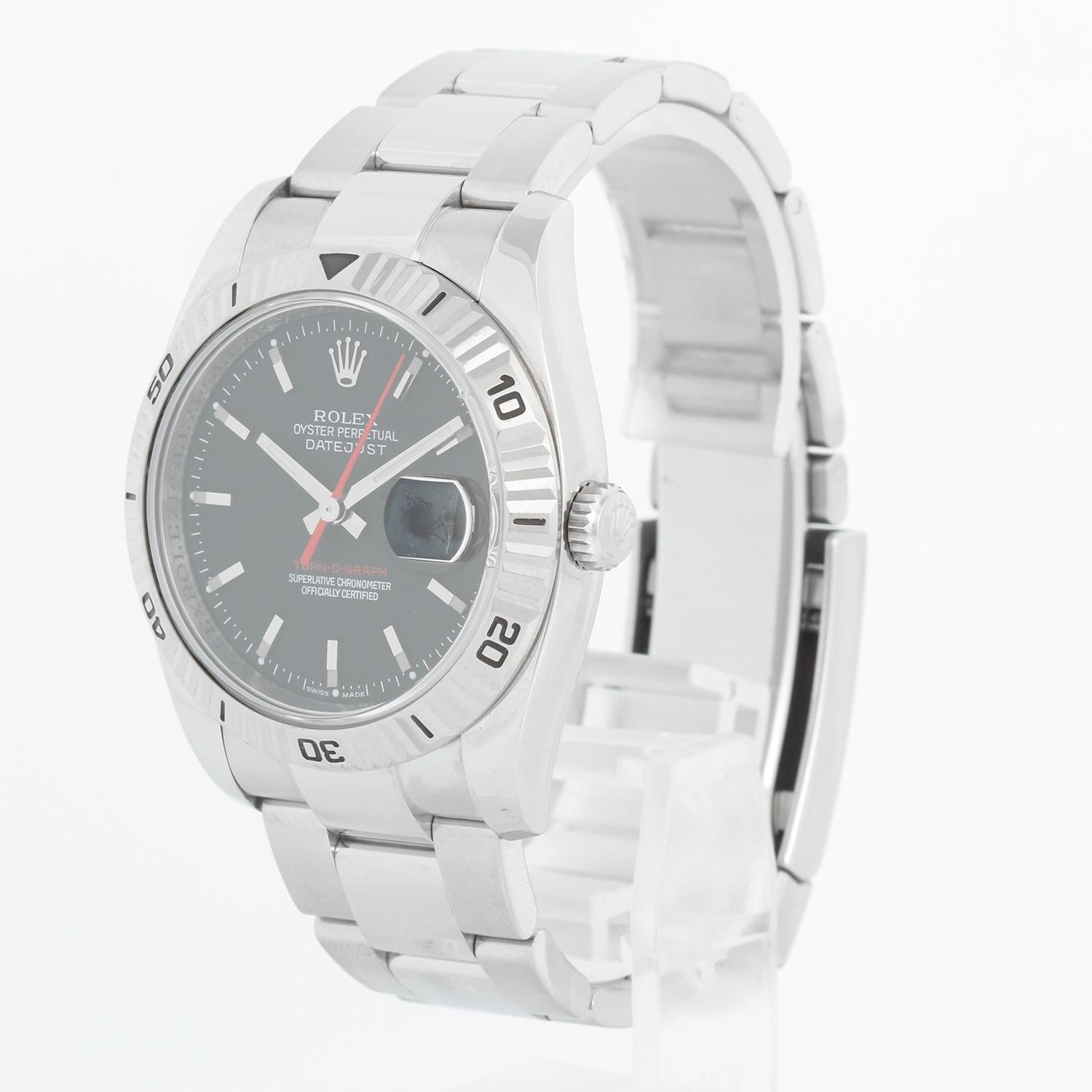 Rolex Turnograph Datejust Men's Stainless Steel Watch 116264 In Excellent Condition In Dallas, TX