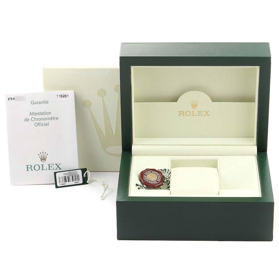 Rolex Turnograph Datejust Roségold Schwarzes Zifferblatt Herrenuhr 116261 Box Papiere 9