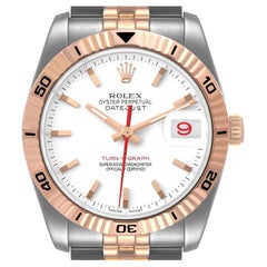 Rolex Turnograph Datejust Steel 18K Rose Gold Mens Watch 116261
