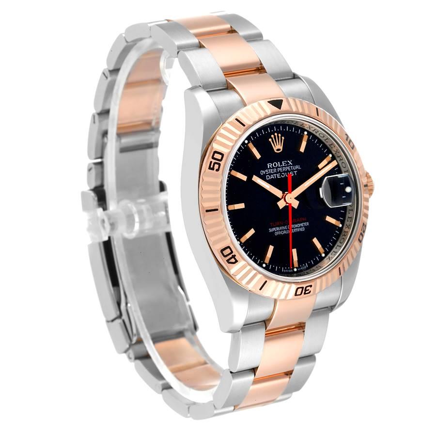 Rolex Turnograph Datejust Stahl Roségold Herrenuhr 116261 Box Papiere im Zustand „Hervorragend“ im Angebot in Atlanta, GA