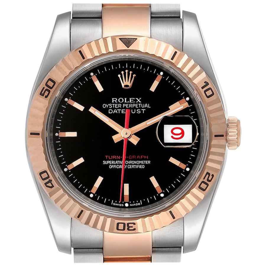 Rolex Turnograph Datejust Steel Rose Gold Men’s Watch 116261 For Sale