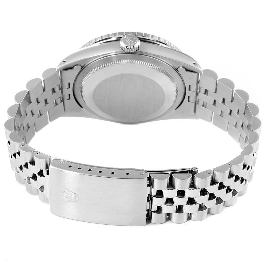Rolex Turnograph Datejust Steel White Gold Black Dial Watch 16264 For Sale 5