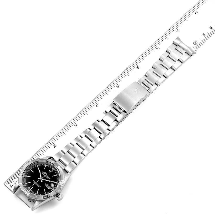 Rolex Turnograph Datejust Steel White Gold Men's Watch 16264 Papers For Sale 7